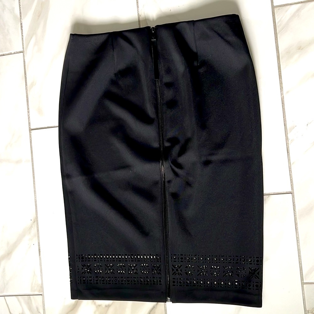 Vince Camuto Laser Cut Pencil Skirt